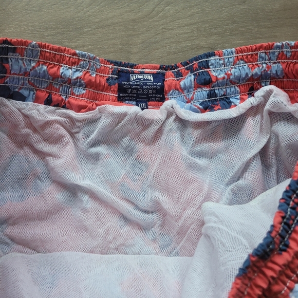 Vilebrequin Blue And Coral Swim Shorts - Picture 6 of 7